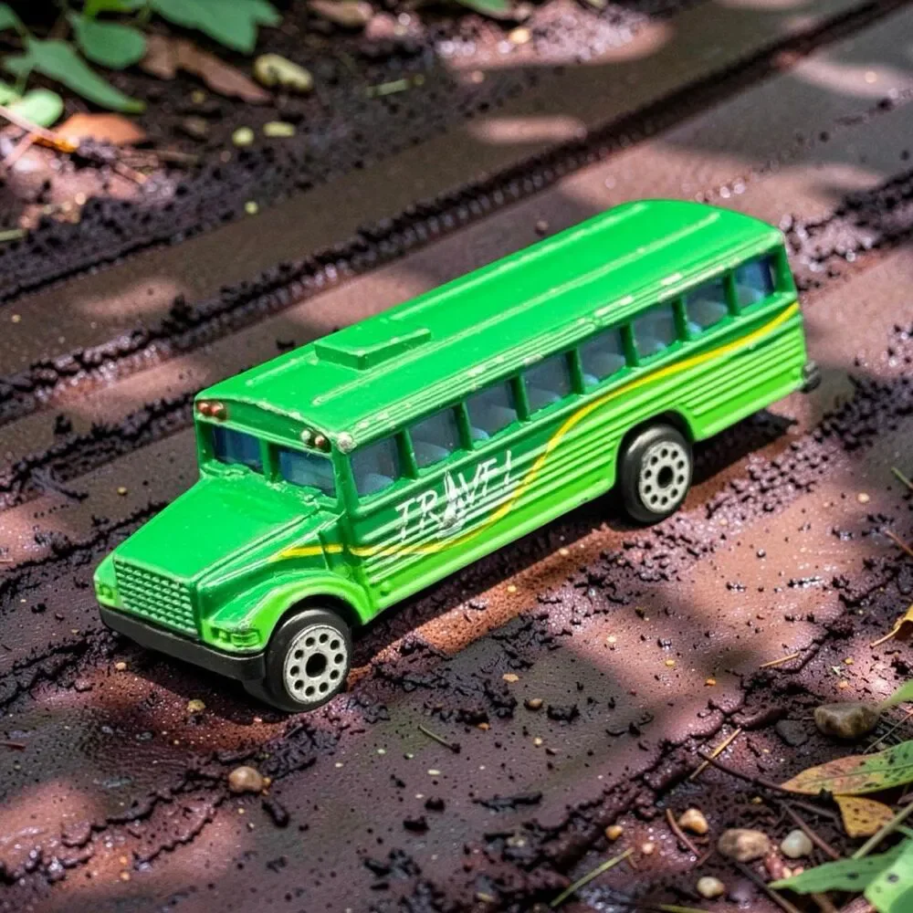 MotorMax 6033 International Green School Bus Die Cast Travel Bus